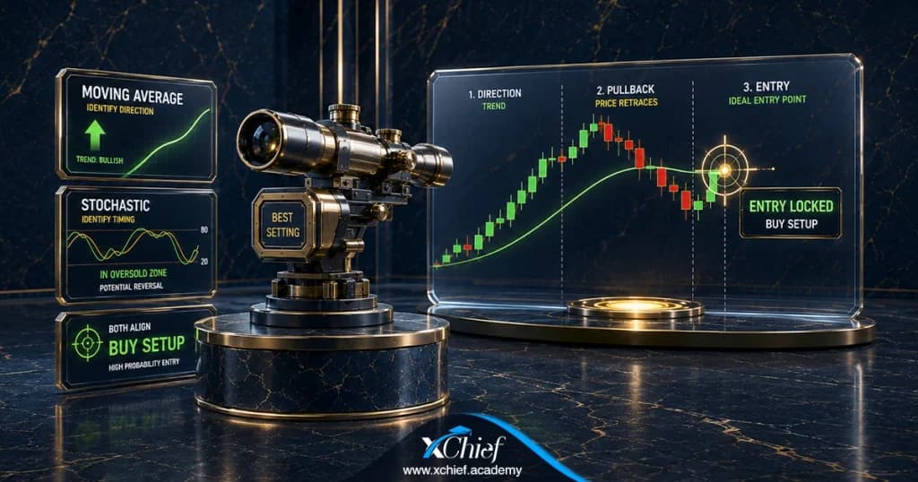 بهترین تنظیمات برای استراتژی میانگین متحرک و استوکاستیک